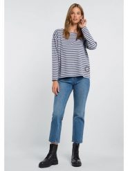 ELBSAND Koszulka "Tooske" w kolorze błękitno-szarym rozmiar: S. Niebieskie bluzki damskie ELBSAND, s, bez wzorów, bez kołnierzyka, bez ramiączek. Za 136.78 zł.