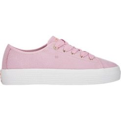 Tommy Hilfiger Damskie tenisówki Nubuck platformy tenisowe FW0FW04090-518 (rozmiar 37). Czerwone trampki i tenisówki damskie Tommy Hilfiger, bez wzorów, z nubiku. W wyprzedaży za 308.00 zł.