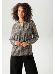 Aniston Bluzka w kolorze szarym rozmiar: 44. Szare bluzki damskie Aniston, bez wzorów, bez kołnierzyka, bez ramiączek. Za 82.99 zł.