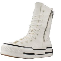 Buty Kobieta Converse Chuck 70 Plus Xhi biały. Białe buty sportowe na co dzień damskie Converse, bez wzorów, ze skóry. W wyprzedaży za 527.70 zł.