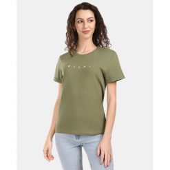 Damska bawełniana koszulka Kilpi PROLIX-W. Zielone t-shirty damskie Kilpi, bez wzorów, z bawełny, bez kołnierzyka. Za 91.56 zł.