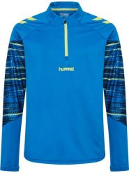 Bluzka treningowa dziecięca 1/2 zamek Hummel Blaze Pro. Niebieskie koszulki dziewczęce HUMMEL, m, bez wzorów, z materiału, bez ramiączek. Za 115.50 zł.