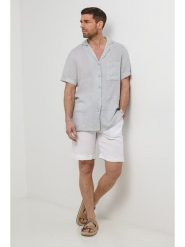 Lin Passion Lniana koszula w kolorze jasnoszarym rozmiar: XL/XXL. Szare koszule męskie Lin Passion, xl, bez wzorów, ze lnu, bez kołnierzyka, bez ramiączek. Za 153.71 zł.