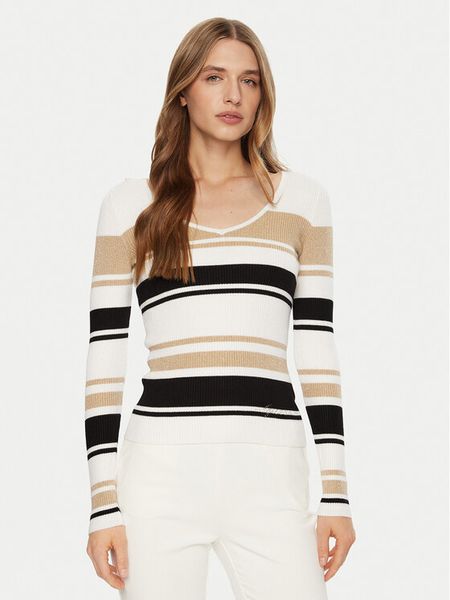 Guess Sweter W5RR22 Z2Y72 Kolorowy Regular Fit. Swetry klasyczne damskie Guess, xs, z wiskozy, bez kołnierzyka. Za 189.99 zł.