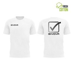 Bawełniana koszulka Givova Cubo Biała. Czarne t-shirty damskie Givova, bez wzorów, z bawełny, bez kołnierzyka. Za 59.82 zł.