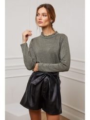 So Cachemire Koszulka "Funel" w kolorze khaki rozmiar: L. Brązowe t-shirty damskie So Cachemire, l, bez wzorów, z kaszmiru, bez kołnierzyka. Za 129.45 zł.