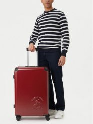 Beverly Hills Polo Club Walizka duża CEO-BHPC-L-010-09-RED Czerwony. Czerwone walizki Beverly Hills Polo Club, bez wzorów, z tworzywa sztucznego, duże. Za 399.99 zł.