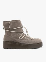 Szare sznurowane śniegowce. Szare śniegowce damskie Ryłko, ze skóry. Za 549.99 zł.