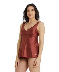 Strój kąpielowy damski Arena Tankini Glitter. Czerwone bikini damskie Arena, bez wzorów. Za 131.98 zł.