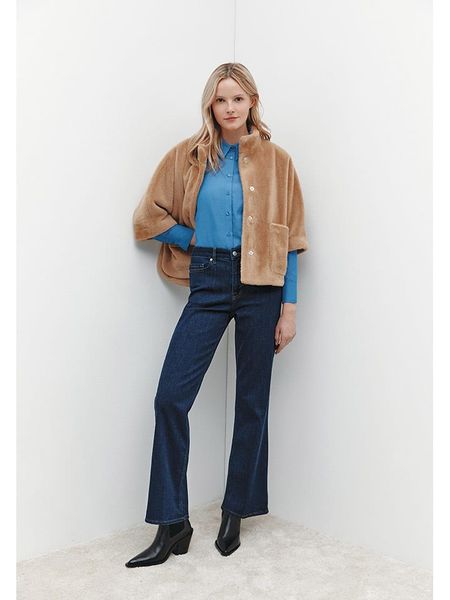 More & More Kurtka pluszowa w kolorze karmelowym rozmiar: 40. Brązowe kurtki damskie MORE & MORE, bez wzorów, bez kaptura. Za 404.99 zł.