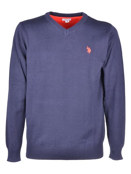 U.S. Polo Assn. Sweter w kolorze granatowym rozmiar: XL. Niebieskie swetry męskie U.S. Polo Assn., s, bez wzorów, z bawełny, bez kołnierzyka. Za 139.20 zł.