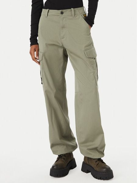 G-Star Raw Spodnie materiałowe D29512-5126 Zielony Straight Fit. Zielone spodnie materiałowe damskie G-Star Raw, bez wzorów, z bawełny, retro. Za 327.99 zł.