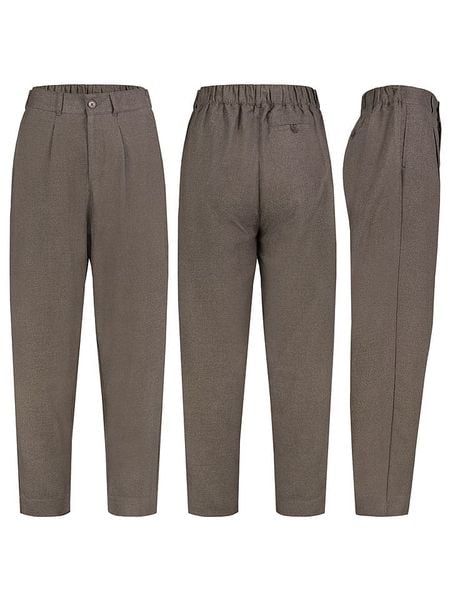 Sublevel Spodnie w kolorze ciemnobrązowym rozmiar: L. Brązowe spodnie materiałowe damskie Sublevel, bez wzorów, z materiału, z podwyższonym stanem. Za 109.26 zł.