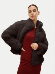 Vero Moda Futro Monroe 10315328 Brązowy Regular Fit. Brązowe futra damskie Vero Moda, xs. Za 319.99 zł.