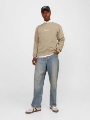 Jack & Jones Bluza w kolorze beżowym rozmiar: XL. Brązowe bluzy bez kaptura męskie Jack & Jones, xl. Za 110.04 zł.