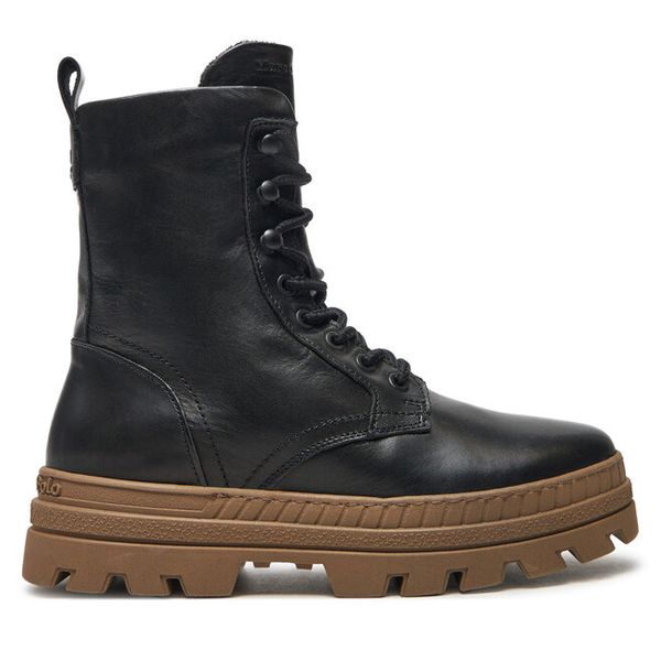 Trzewiki Marc O'Polo. Czarne botki damskie Marc O´Polo, bez obcasa, na płaskiej podeszwie, bez zapięcia. Za 629.99 zł.