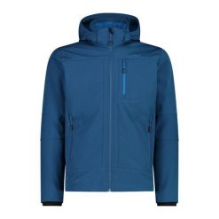 Kurtka męska turystyczna CMP 3A01787N. Niebieskie kurtki męskie CMP, l, bez wzorów, z softshellu, sportowe, z kapturem. Za 406.60 zł.