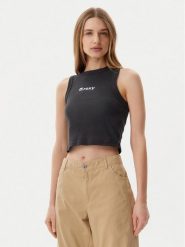 Roxy Top ERJKT04261 Szary Slim Fit. Szare topy damskie Roxy, xl, bez wzorów, z bawełny, bez kołnierzyka. Za 79.99 zł.