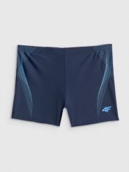 4F Kąpielówki męskie - granatowe XXL. Niebieskie kąpielówki męskie 4f, l, bez wzorów, z materiału, do pływania. Za 69.99 zł.