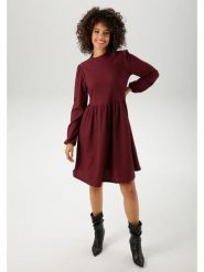 Aniston Sukienka w kolorze bordowym rozmiar: 42. Czerwone sukienki damskie Aniston, bez wzorów, bez kołnierzyka, bez ramiączek, mini. Za 150.02 zł.