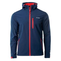 Kurtka Softshell Męska Caen. Czerwone kurtki męskie Hi-tec, l, bez wzorów, z softshellu, sportowe, bez kaptura. Za 253.99 zł.
