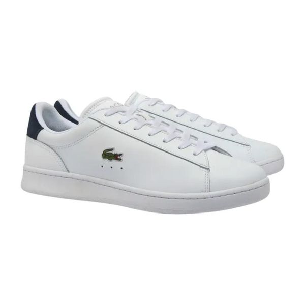 Buty męskie sportowe do chodzenia Lacoste CARNABY SET. Białe buty sportowe na co dzień męskie Lacoste, z materiału, bez zapięcia, trekkingowe. Za 409.00 zł.
