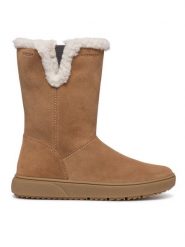 Geox Kozaki J Theleven Girl Wpf J46HYA 00022 C6627 S Brązowy. Brązowe kozaki dziewczęce Geox, bez wzorów, ze skóry, bez obcasa. Za 359.99 zł.