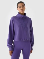 4F Bluza dresowa bez kaptura damska 4F x Anna Lewandowska - fioletowa L. Fioletowe bluzy bez kaptura damskie 4f, l, z bawełny. W wyprzedaży za 139.99 zł.