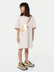 Marc Jacobs Sukienka codzienna W60230 M Beżowy Regular Fit. Brązowe sukienki dziewczęce MARC JACOBS, bez wzorów, z bawełny, bez ramiączek. Za 249.99 zł.