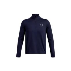 Bluza Under Armour Vanish Cw Half Zip. Niebieskie bluzy sportowe męskie Under Armour, bez wzorów, z elastanu, bez kołnierzyka, bez ramiączek. Za 375.00 zł.