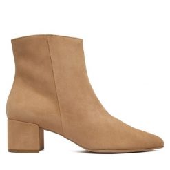 Botki HÖGL. Brązowe botki damskie HÖGL, bez obcasa, na słupku, bez zapięcia. Za 799.99 zł.