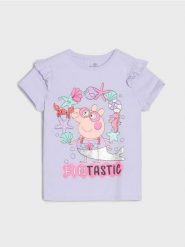 Koszulka Peppa Pig - fioletowy. Fioletowe koszulki dziewczęce Sinsay, l, bez wzorów, bez ramiączek. Za 12.99 zł.