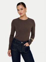 ONLY Bluzka Riley 15323159 Brązowy Slim Fit. Brązowe bluzki damskie Only, l, bez wzorów, z bawełny, bez ramiączek. Za 79.99 zł.