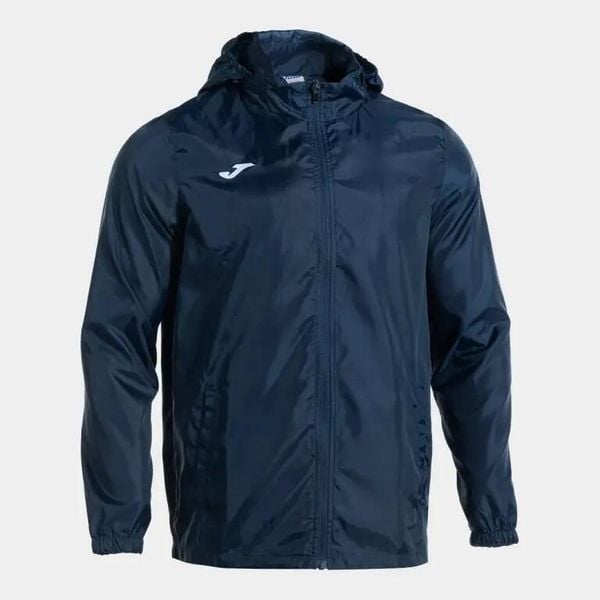 Kurtka wodoodporna z kapturem Joma Rain. Niebieskie kurtki treningowe męskie Joma, na zimę, xl, bez wzorów, z materiału, do biegania. Za 177.50 zł.