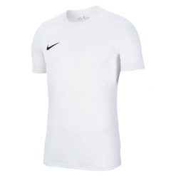 Koszulka treningowa męska Nike Park VII. Białe t-shirty sportowe męskie Nike, m, z dzianiny, bez ramiączek, na fitness i siłownię, dri-fit (nike). Za 76.99 zł.