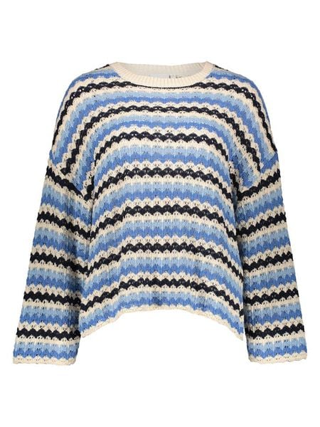 ONLY Carmakoma Sweter w kolorze niebiesko-kremowo-czarnym rozmiar: S-42/44. Brązowe swetry klasyczne damskie Only Carmakoma, s, z bawełny, bez kołnierzyka. Za 119.95 zł.