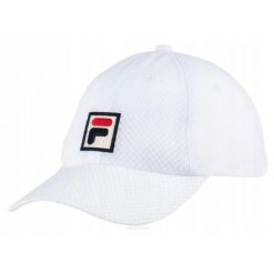 Czapka tenisowa Fila Mesh Cap Sampau biała. Białe czapki męskie Fila, na zimę, bez wzorów, z meshu. Za 79.00 zł.