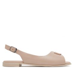 Sandały Lasocki. Brązowe sandały damskie Lasocki, bez wzorów, bez obcasa, na płaskiej podeszwie. Za 159.99 zł.