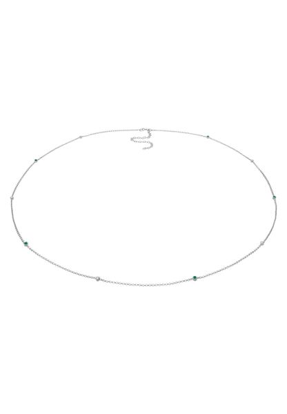Elli Damski łańcuszek na biodra koraliki z kryształem w srebrze próby 925 sterling silver Naszyjniki 1 ct. Szare bikini damskie Elli, bez wzorów. Za 333.99 zł.