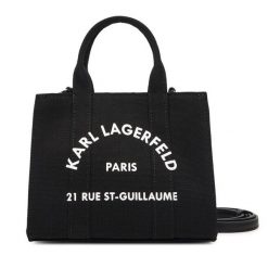 Torebka KARL LAGERFELD. Czarne torebki klasyczne damskie Karl Lagerfeld, bez wzorów, bez dodatków. Za 339.99 zł.