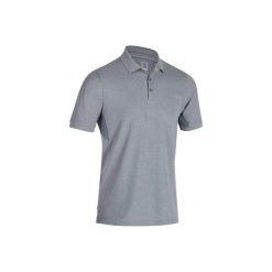 Koszulka polo do golfa męska. Szare koszulki polo męskie INESIS, m, bez wzorów, z elastanu, bez ramiączek. Za 69.99 zł.