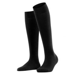 Podkolanówki damskie Falke Softmerino. Niebieskie skarpetki damskie Falke, bez wzorów, z bawełny. Za 149.00 zł.