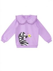Denokids Bluza "Flower Zebra" w kolorze fioletowym rozmiar: 86-92. Różowe bluzy i bluzki niemowlęce Denokids, bez wzorów, z bawełny, bez ramiączek, bez kaptura. Za 43.99 zł.