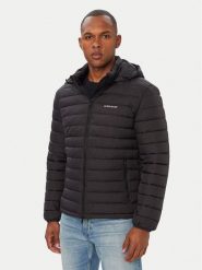 Guess Jeans Kurtka puchowa M6YL06 W2646 Czarny Regular Fit. Czarne kurtki męskie Guess Jeans, m, z aplikacjami, z jeansu, bez kaptura. Za 599.99 zł.