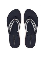 Tommy Hilfiger Japonki Flag Print FW0FW09195 Granatowy. Niebieskie klapki damskie Tommy Hilfiger, bez wzorów, z materiału, bez obcasa. Za 189.99 zł.
