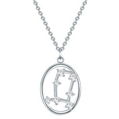 Trilani Naszyjnik srebrny srebro wysokiej próby Cyrkonia srebrny Naszyjniki 1 ct Damski. Szare naszyjniki damskie Trilani, srebrne. Za 119.99 zł.