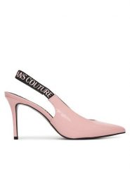 Versace Jeans Couture Szpilki 78VA3S52 Różowy. Czerwone szpilki Versace Jeans Couture, bez wzorów, z jeansu, bez obcasa. Za 699.99 zł.