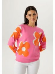 Aniston Sweter w kolorze różowo-pomarańczowym rozmiar: 38. Różowe swetry klasyczne damskie Aniston, bez kołnierzyka. Za 173.99 zł.