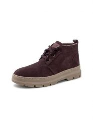 Natural world Skórzane botki w kolorze czerwonym rozmiar: 40. Czerwone botki damskie natural world, z wełny, bez obcasa, bez zapięcia. Za 231.68 zł.