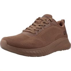 Buty SKECHERS BOBS SQUAD Brązowy. Brązowe obuwie trekkingowe damskie Skechers. Za 263.99 zł.